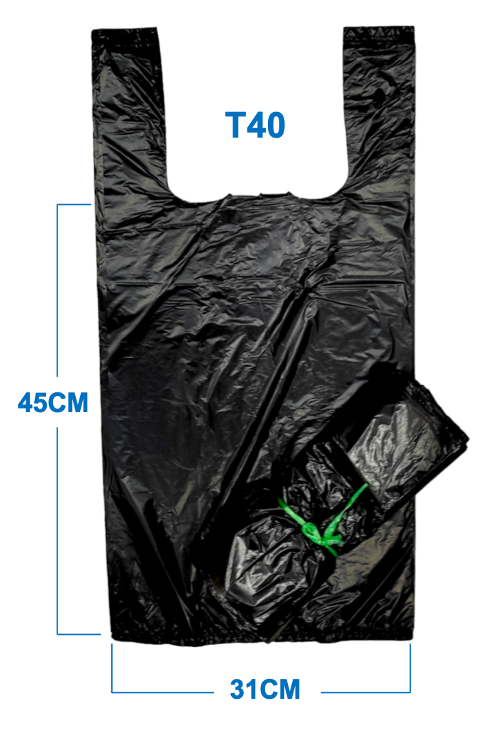 Bolsas Biodegradables T de Cargadera  Negra X 100 Unds